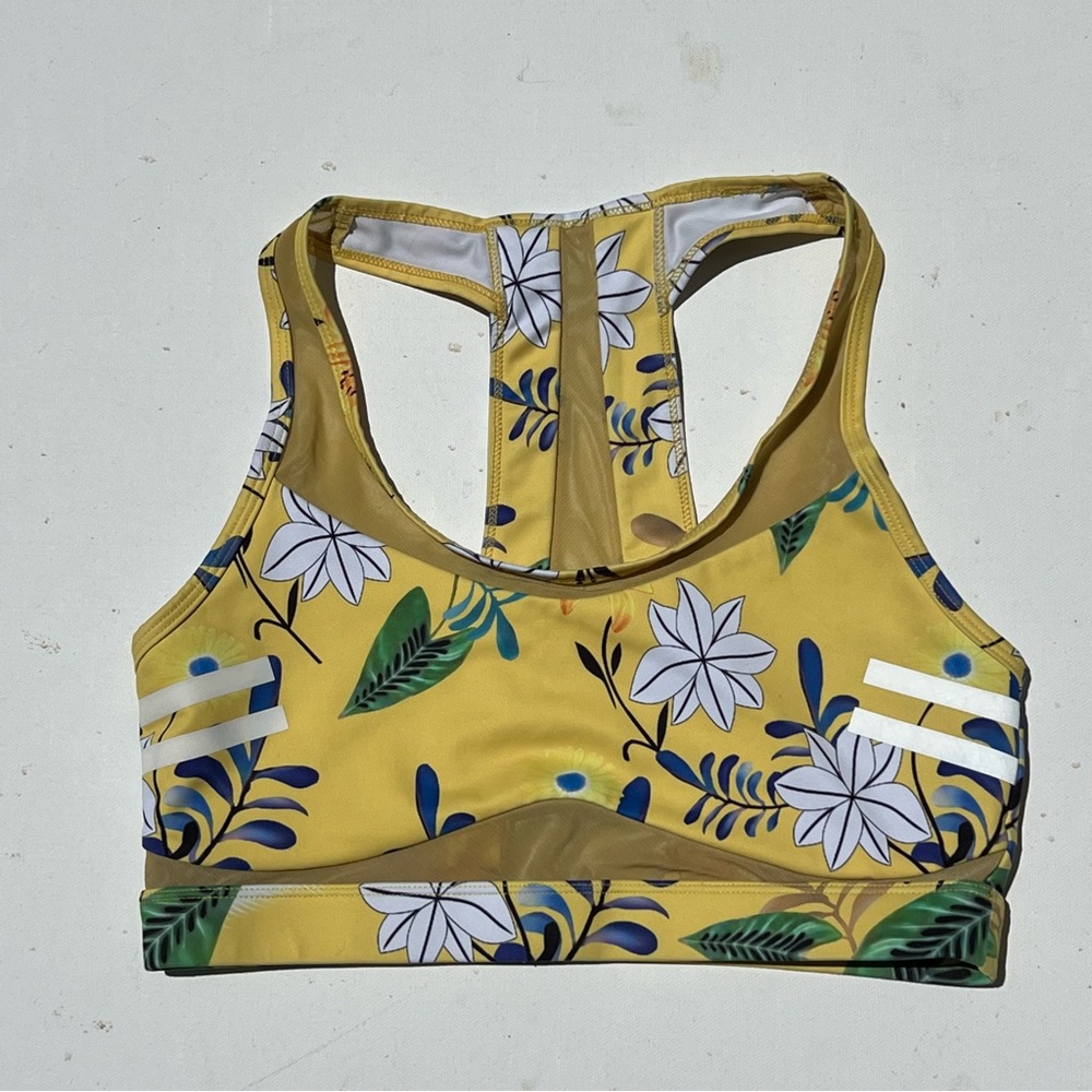 Zyia Active yellow floral sports bra